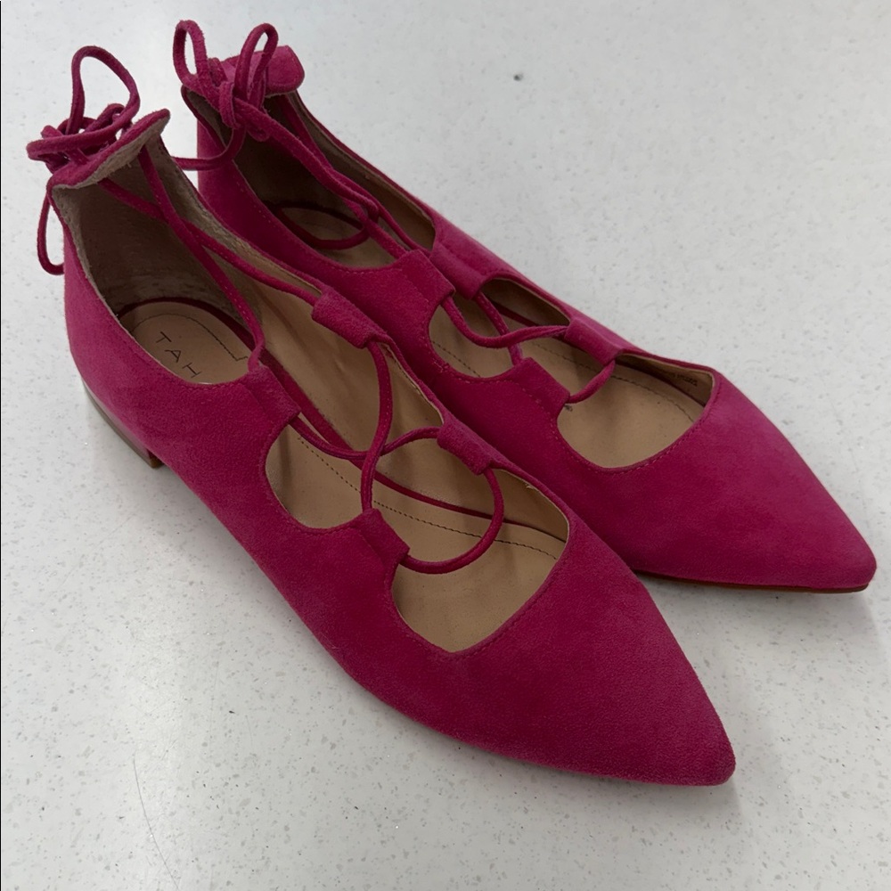 Tahari Fuchsia Suede Women's Flats